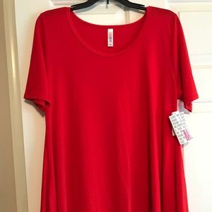 Hard to find true red LuLaRoe Perfect T.  Medium